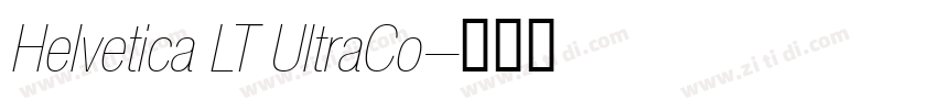 Helvetica LT UltraCo字体转换